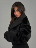 double - sided velvet black jacket