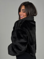 double - sided velvet black jacket