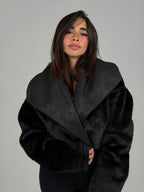 double - sided velvet black jacket