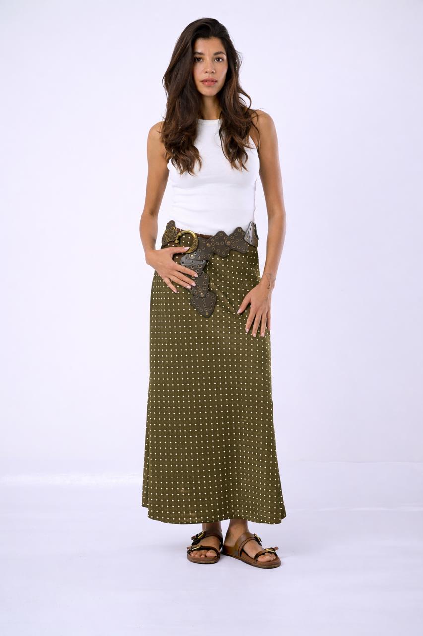 POLKA DOT SATIN SKIRT