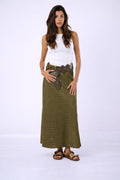 Polka Dot Satin Skirt