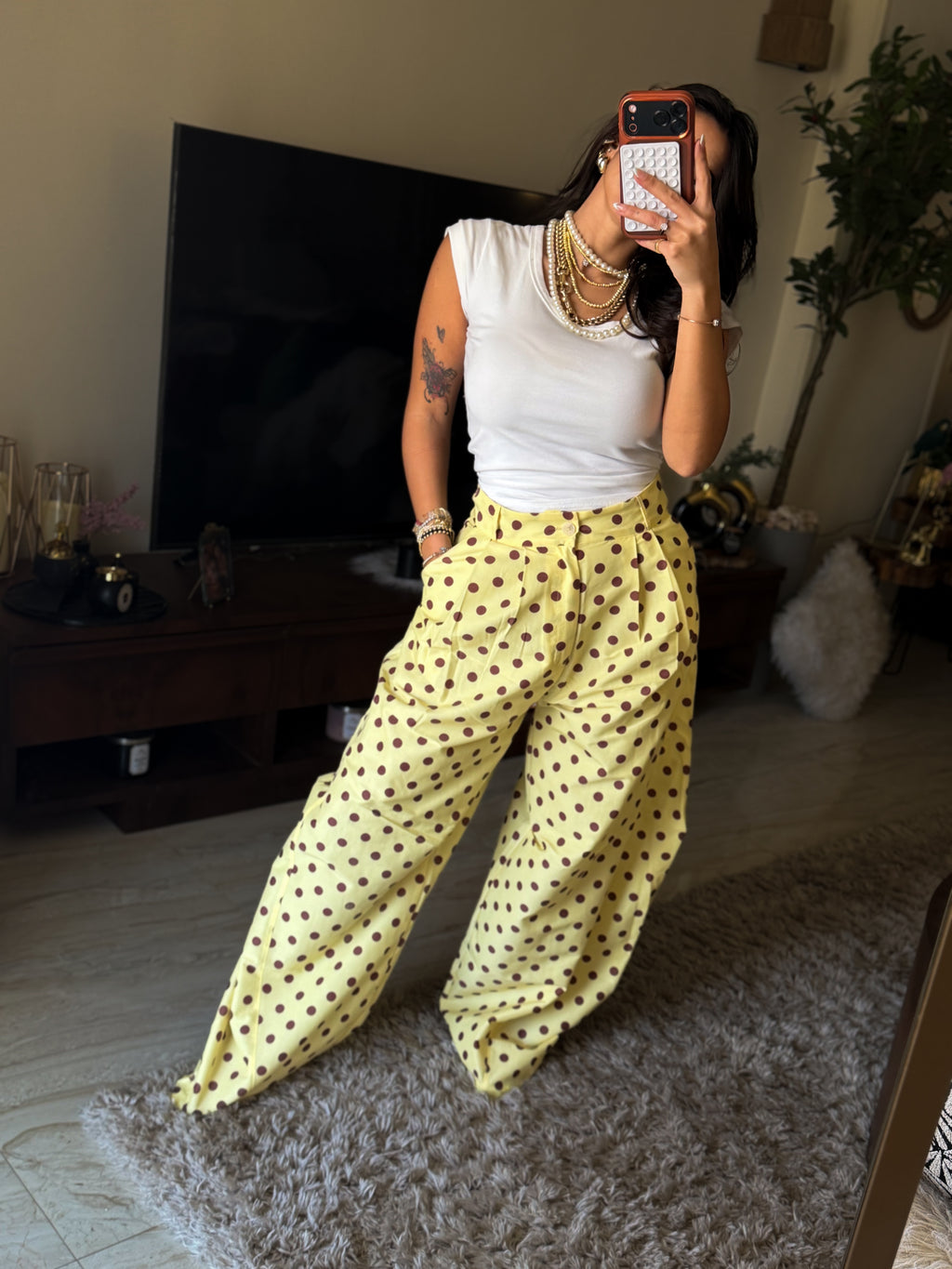 Polka dot trousers